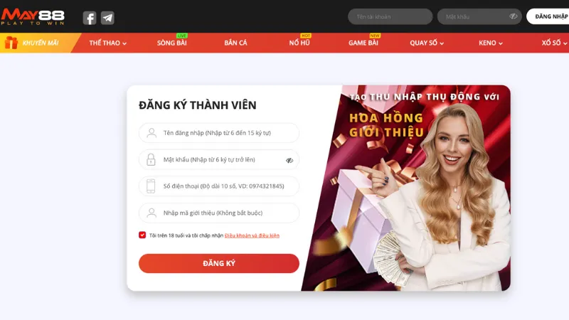 Hướng dẫn đăng ký May88 chi tiết